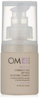 Organic Male OM4 Prevent: Eyebright Age Defying Moisture Complex Eye Cream - Mens Super Rich Eye Cream to Improve Hydration &amp; Dark Circles