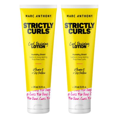 Marc Anthony Curl Defining Lotion, Strictly Curls - 2 Pack - Silk Protein &amp; Vitamin E Hair Gel for Dry Damaged Curly Hair - Sulfate-Free Moisturizing Detangler &amp; Anti Frizz Styling Product 8.3 Fl Oz