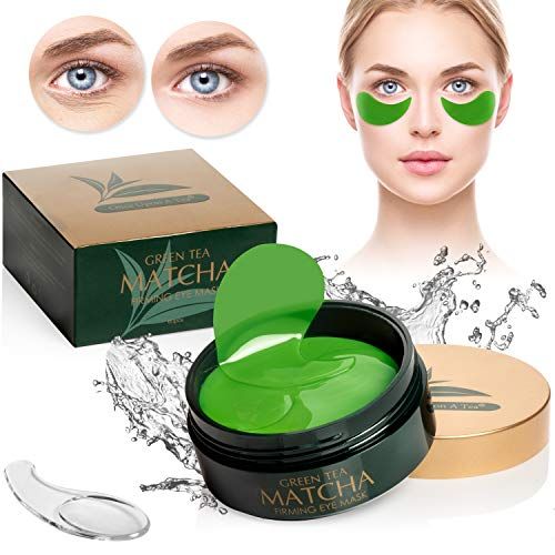Green Tea Matcha Firming Eye Mask, 30 Pairs Collagen Patches For Fine Lines, Wrinkles, Under Eye Bags &amp; Puffy Eyes Treatment, Face Gel Pads That Reduce The Signs Of Aging