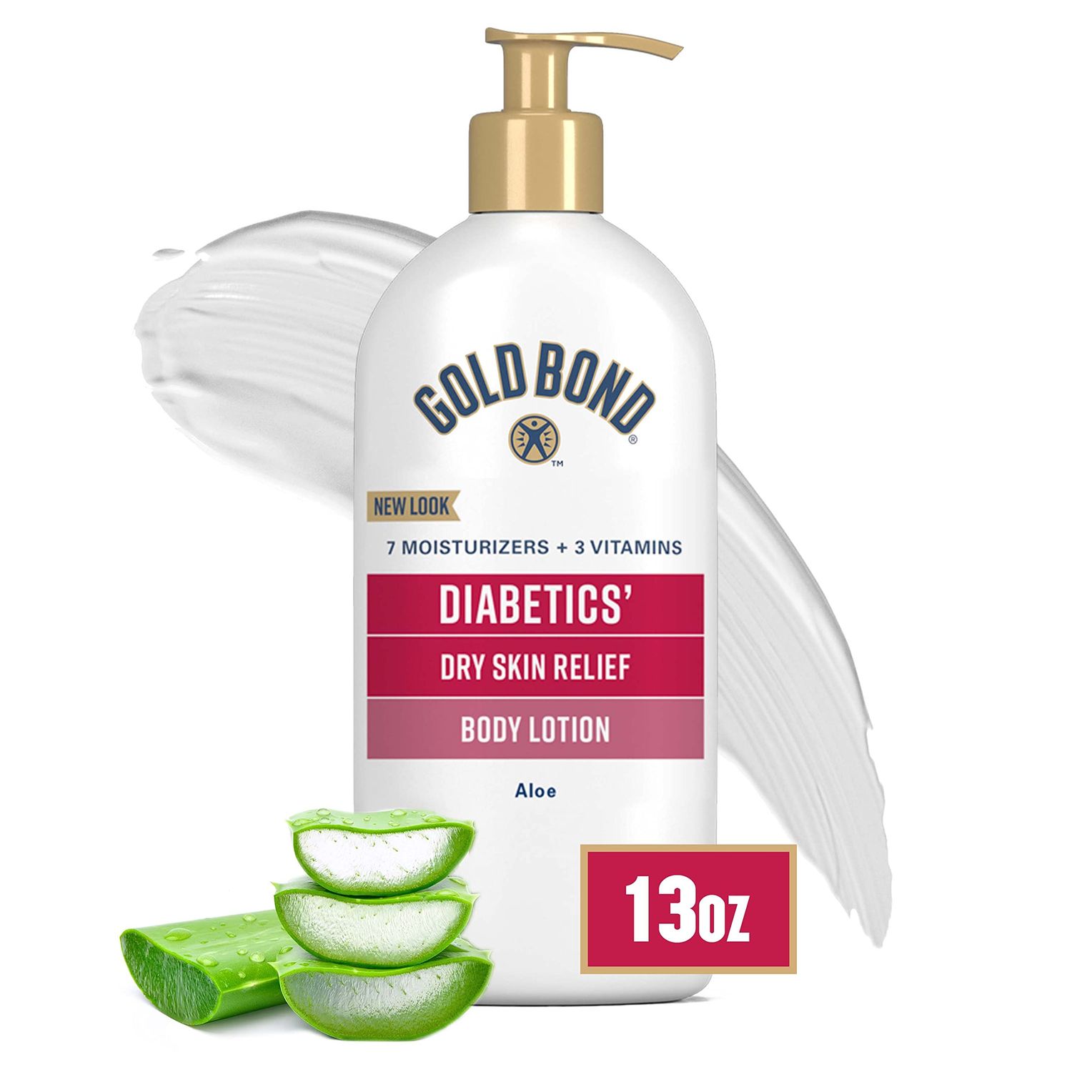 Gold Bond Diabetics&#39; Dry Skin Relief Body Lotion, 13 oz., with Aloe to Moisturize &amp; Soothe