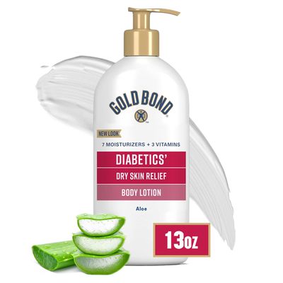 Gold Bond Diabetics&#39; Dry Skin Relief Body Lotion, 13 oz., with Aloe to Moisturize &amp; Soothe