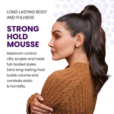 ALOXXI, Strong Hold Mousse Hair Volumizer Foam for Voluminous Fullness Long Lasting Body Your Hairstyle Humidity Protection Styling Safe for Colored Hair, 6.7 Fl Oz (Pack of 1)