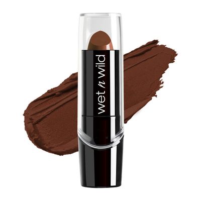 wet n wild Silk Finish Lipstick, Hydrating Rich Buildable Lip Color, Formulated with Vitamins A,E, &amp; Macadamia for Ultimate Hydration, Cruelty-Free &amp; Vegan - Mink Brown