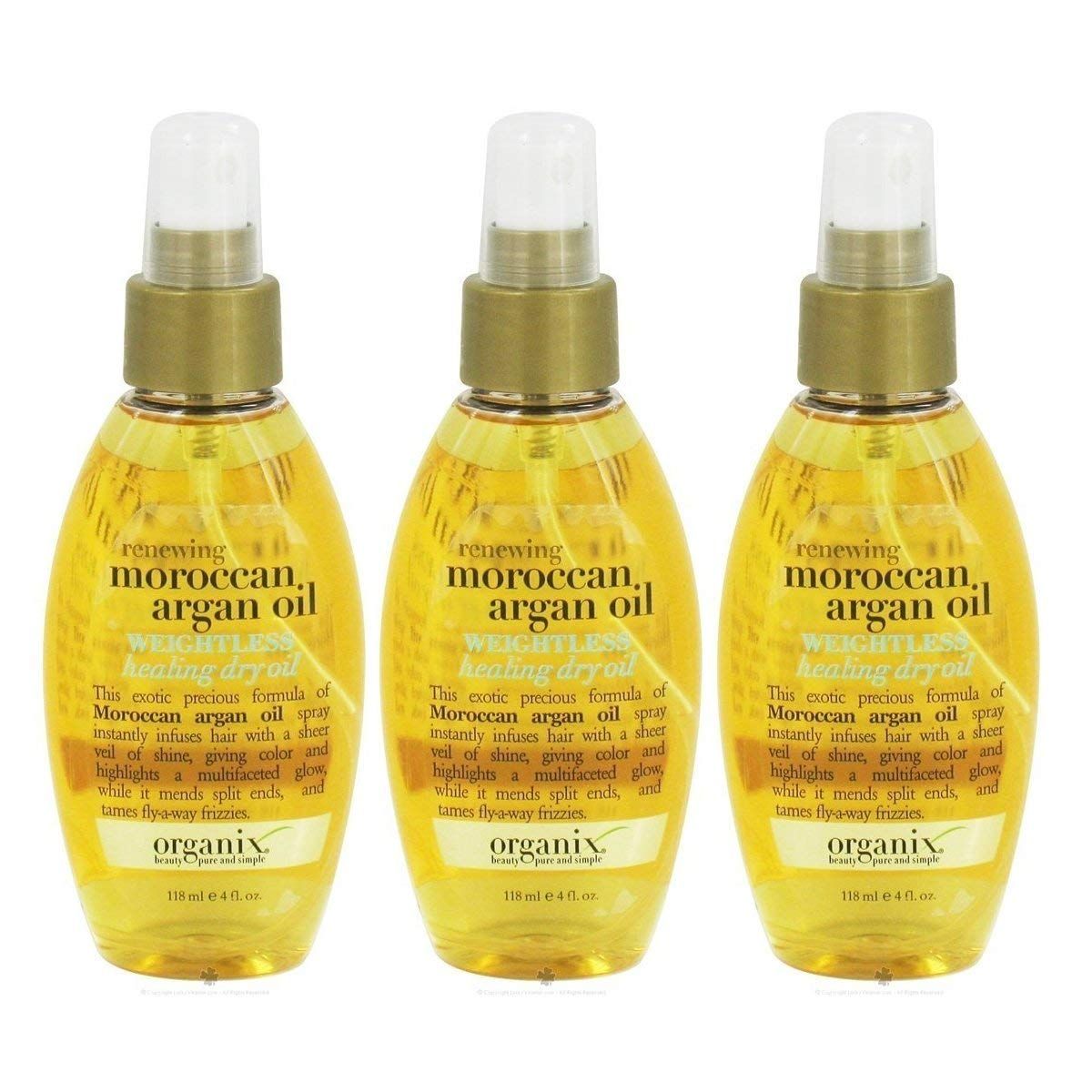 OGX Moroccan Argan Oil Weightless Dry Oil 4oz (3 Pack)