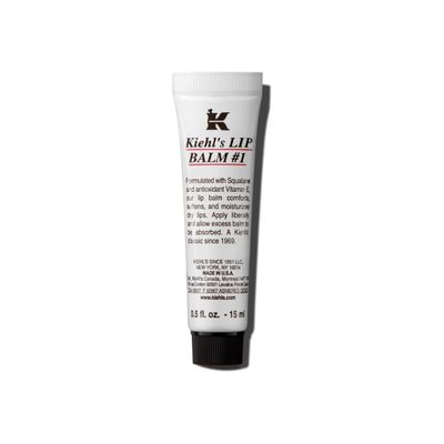 Kiehl&#39;s Lip Balm #1, Moisturizing Clear Lip Treatment for Dry Lips, Hydrating &amp; Soothing, with Squalane, Aloe Vera &amp; Vitamin E, Paraben-free, Fragrance-free, Unscented - 0.5 fl oz