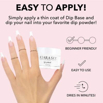 Kiara Sky Long Lasting Nail Dip Powder, 2 oz, Pure White