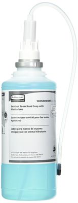 Rubbermaid Commercial Products OneShot Moisturizing Foam Hand Soap Refill, 800mL, Green Seal Certified, Compatible with RCP&#39;s Touchless OneShot Foam Dispensers, for Restrooms in Offices