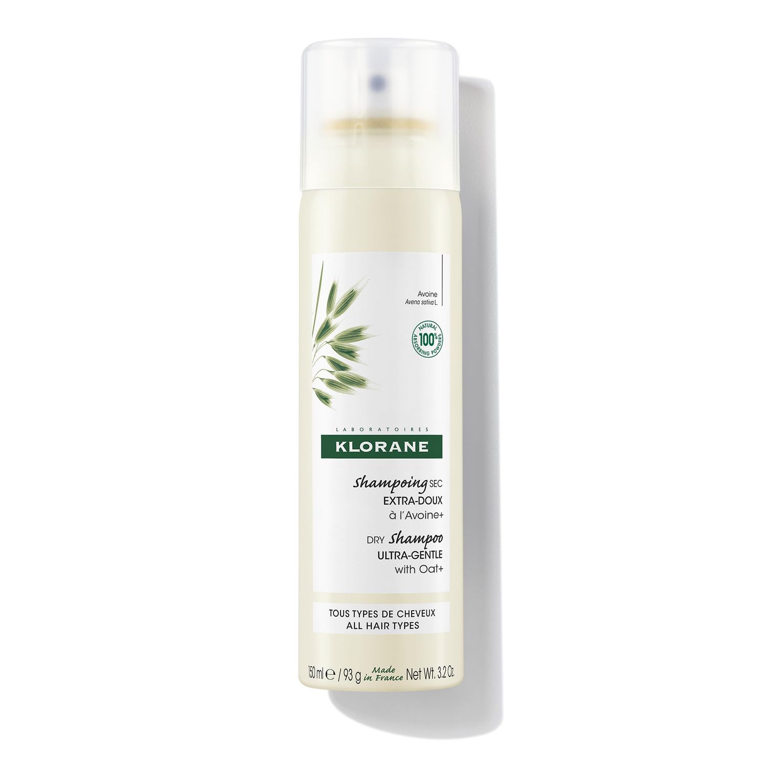 Klorane - Ultra-Gentle Dry Shampoo with Oat + Gentle Formula Instantly Revives Hair - Paraben &amp; Sulfate-Free - 3.2 fl. oz.