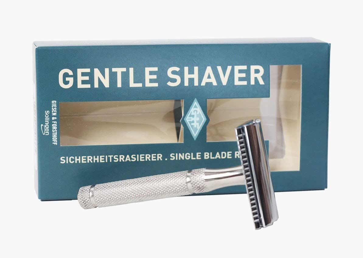 Giesen &amp; Forsthoff Gentle Shaver Safety Razor Fixed Blade Knife, 1.75in, Stainless Steel, 1353