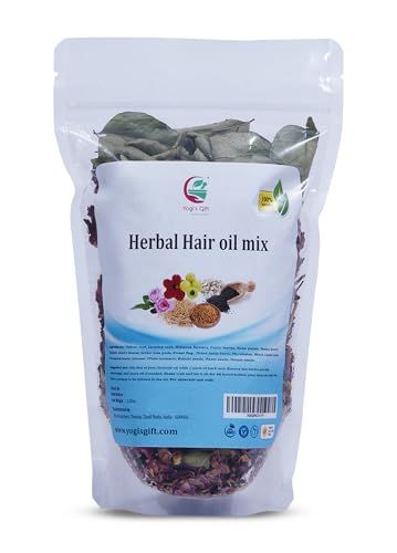 HERBAL HAIR OIL MIX | Ayurvedic 18 Essential Raw Herbs for Oil Infusion | 100% Natural Indian Herbs for Hair Growth | Yogis Gift For Women