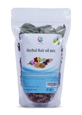 HERBAL HAIR OIL MIX | Ayurvedic 18 Essential Raw Herbs for Oil Infusion | 100% Natural Indian Herbs for Hair Growth | Yogis Gift For Women