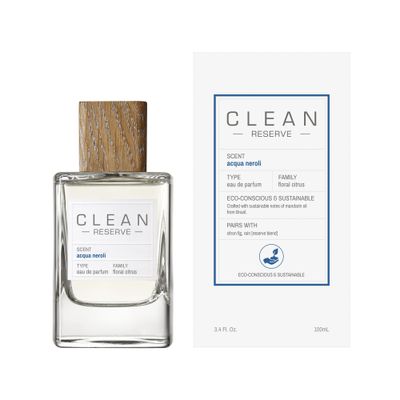 CLEAN RESERVE Acqua Neroli Eau de Parfum | Eco-Conscious &amp; Sustainable Spray Fragrance | Vegan, Phthalate-Free, &amp; Paraben-Free | 3.4 Fl Oz/100mL