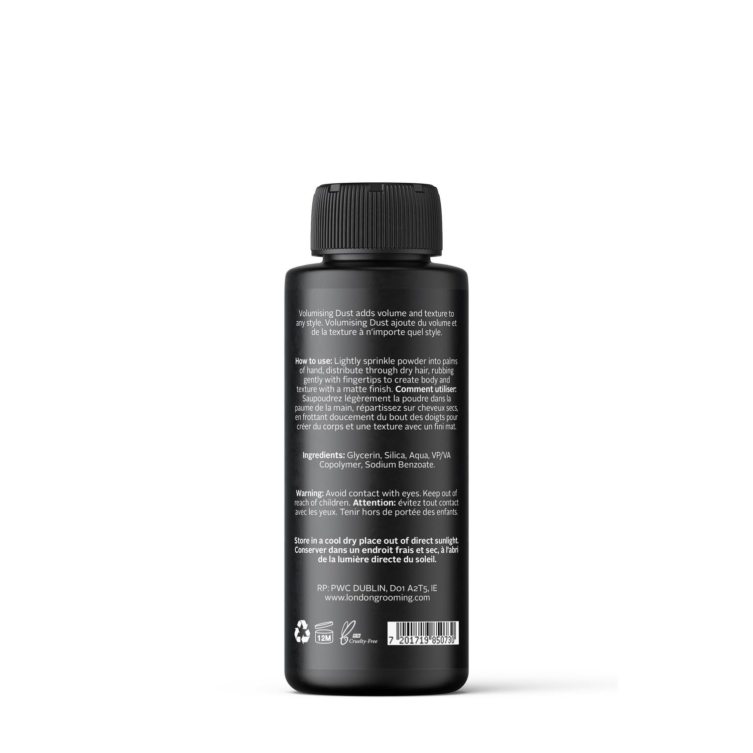 The London Grooming Company - Matte Hair Powder for Men | Mens Hair Powder | Texture Powder for Styling | Medium All-Day Hold 0.7 Ounces (20 grams)