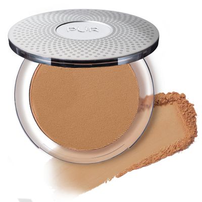 PUR Beauty 4-in-1 Pressed Mineral Makeup Powder Foundation with SPF 15 - Concealer &amp; Finishing Compact Pressed Powder for Face - Buildable Medium to Full Coverage Foundation Powder (Tan)