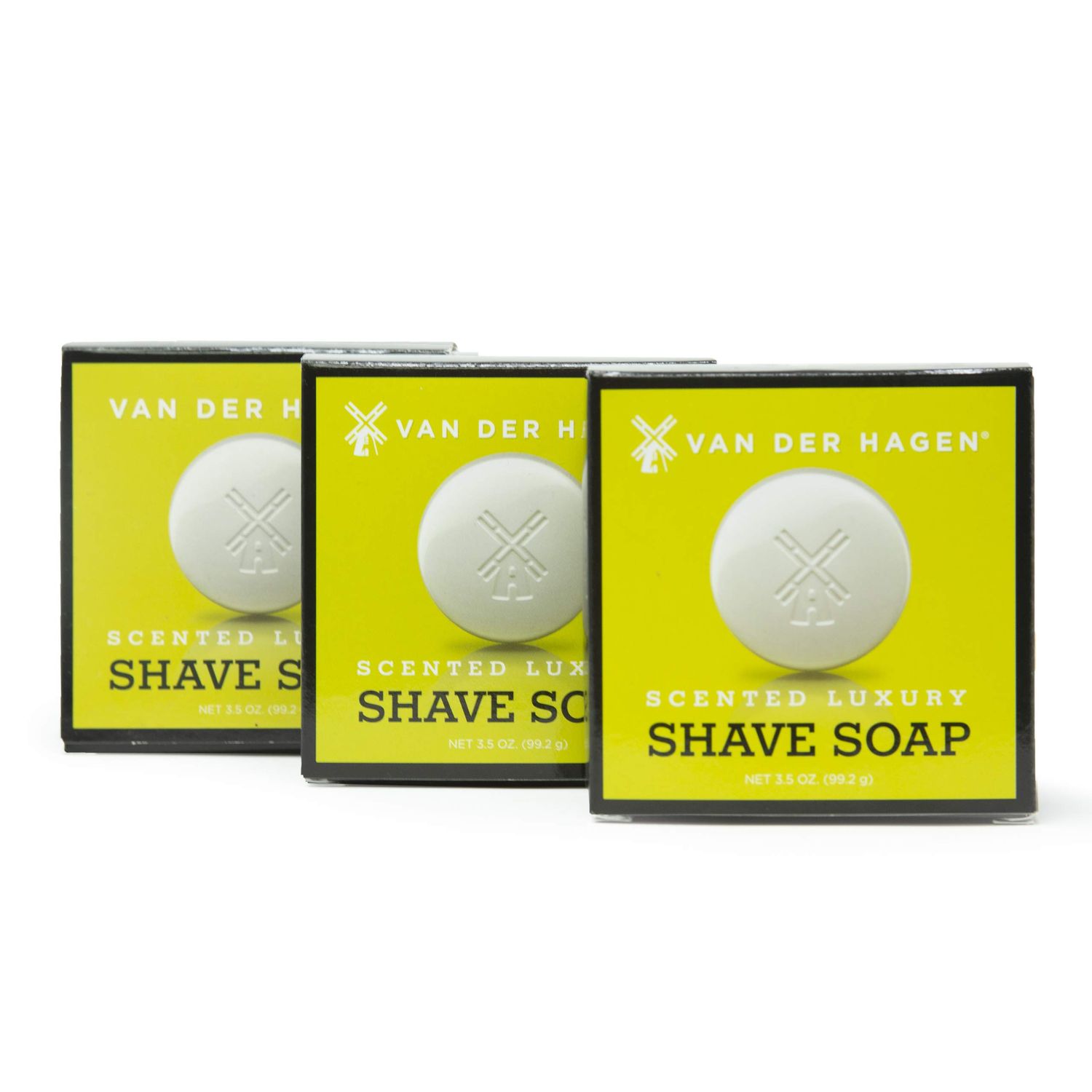 Van Der Hagen Men&#39;s Luxury Scented Shave Soap (Pack of 3)