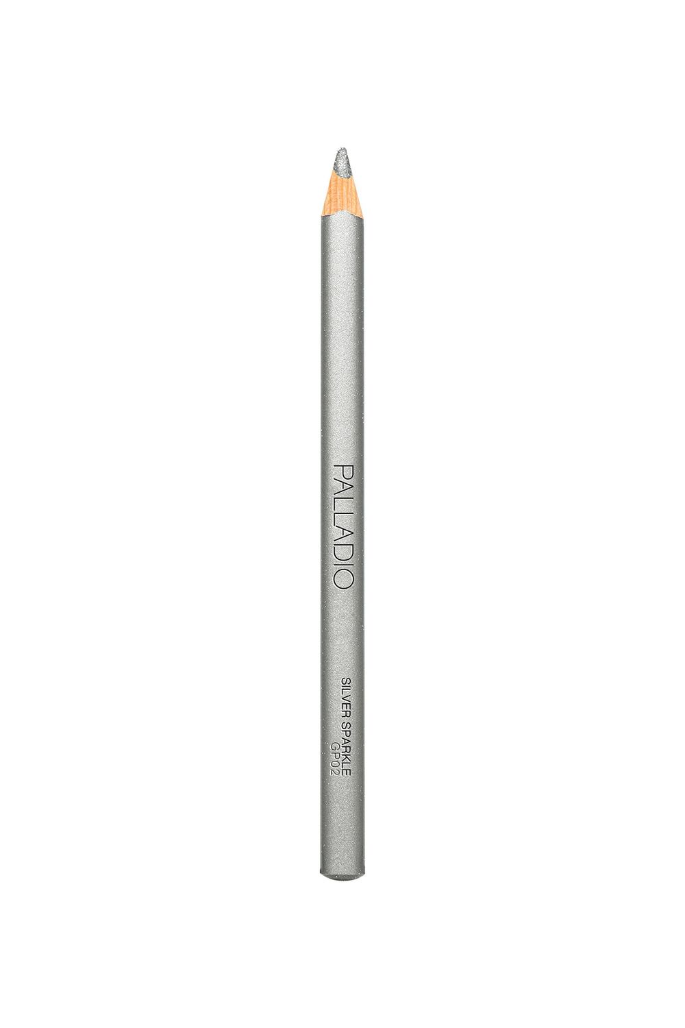 Palladio Glitter Eyeliner Pencil Longlasting Creamy Cosmetic Pencil Shimmer Eye Liner Buttery Smooth Tip Professional Makeup Glittery Pencil Sharpenable, Silver Sparkle