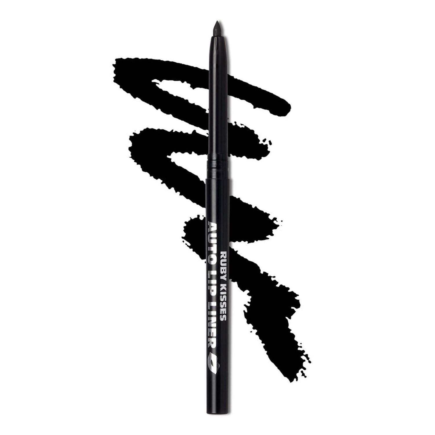 Ruby Kisses Auto Lip Liner Pencil, Long Lasting, Smooth Application Mechanical Lip Liner Pencil (Black)