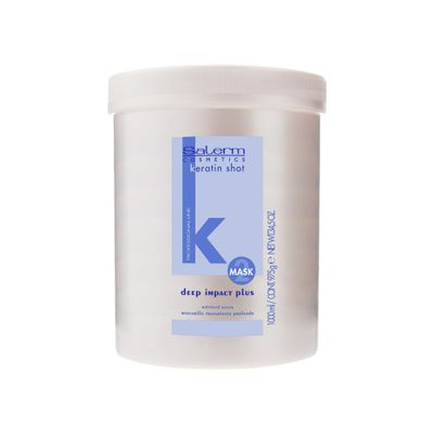 Salerm - Hydrating Hair Mask - Deep Impact Plus - 1000 ml - Deep Hair Hydration - For Use After Keratin Shot + Keramix Treatment - Smooth and Straight Hair