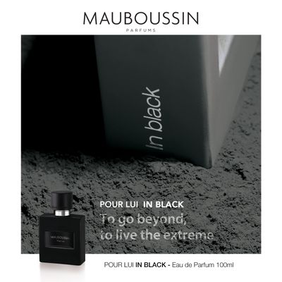 Mauboussin - Pour Lui In Black 100ml (3.3 Fl Oz) - Eau de Parfum for Men - Woody &amp; Oriental Scents