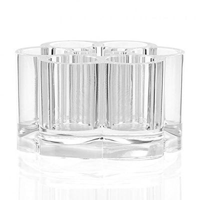 Onwon 12 Spaces Clear Transparent Acrylic Flower Style Cosmetic and Makeup Brush Holder Stand/Organizer, 5.6 Ounce