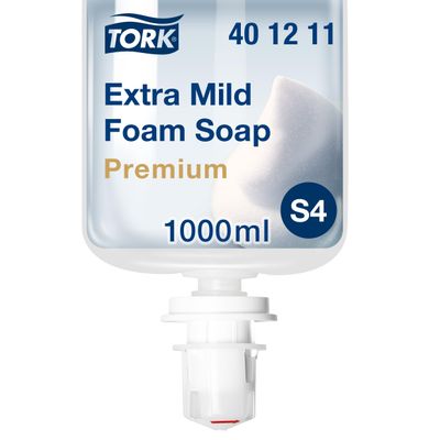 Tork Extra Mild Foam Soap S4, No Fragrance Added, 6 x 1L, 401211