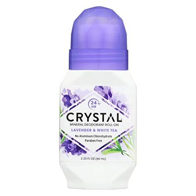 Crystal Mineral Deodorant Roll-On, Lavender &amp; White Tea 2.25 oz (Pack of 2)