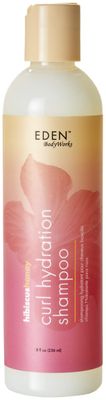 EDEN BodyWorks Hibiscus Honey Curl Hydration Shampoo | 8 oz | Glently Cleanse, Moisturize, Nourish &amp; Soften Hair