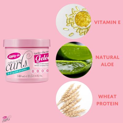 Dippity Do Girls with Curls Light Hold Gelee - Shape, Smoothe &amp; Separate Your Curls - Formulated with Aloe, Vitamin E &amp; Wheat Protein for Frizz-Free &amp; Never Crunchy Curls - 340 mL/11.5 fl oz - 2 Pack