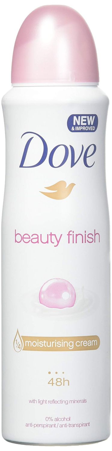 Dove Deodorant &amp; Anti-Perspirant, 150Ml=5.07Oz / Each (Pack of 6), 0% Alcohol, 24-48 Hr Protection (Beauty Finish)