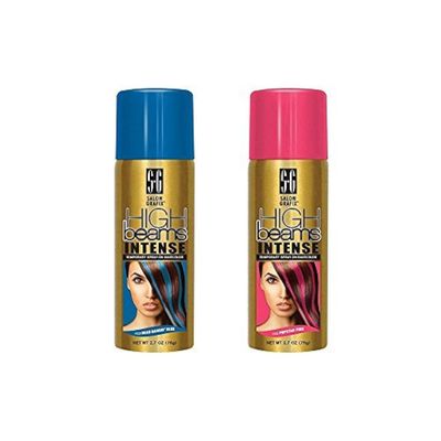 High Beams Intense Temporary Spray Hair Color Popstar Pink &amp; Head Bangin Blue Set