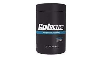 Gelactica Max Control Hair Gel for Men, Alcohol-Free, Strong Hold Styling Gel, Natural Extracts for Long-Lasting Hold and Shine, Slick Back Hair Style 32 Oz