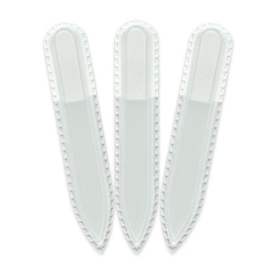 Mont Bleu Small Premium Glass Nail File - Genuine Czech Tempered Glass - Handmade in Czech Republic - Best Crystal Nail File for Nail Care