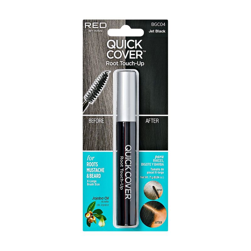 Kiss Quick Cover Gray Hair Touch Up Brush #50260 BGC04 Jet Black 0.25oz