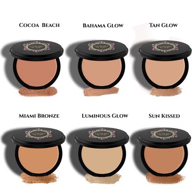 Luxury By Sofia Premium Pressed Bronzer [6 Available Shades] | Natural &amp;Organic Skin Enhancing Ingredients | Hypoallergenic, Highly Pigmented Formula For A Youthful, Sun-Kissed Look (Cocoa Beach)