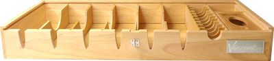 Vincent Professional Countertop Tray Station Organizer 8 (Natural)