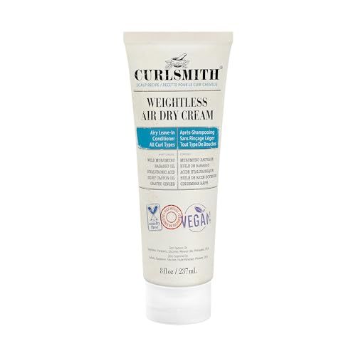 CURLSMITH - Weightless Air Dry Cream - Vegan Leave-In Conditioner for Any Hair Type, Smooths Hair (8 fl oz)