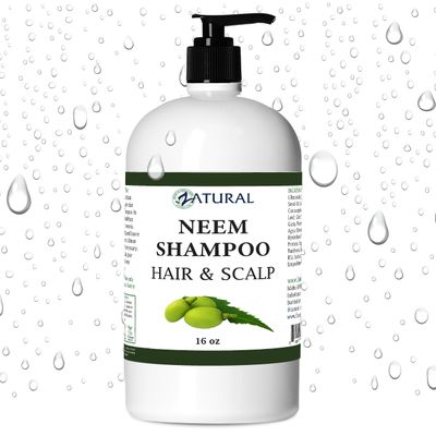 Zatural - Naked Neem - Neem Shampoo, Natural Soothing Scalp Shampoo (16oz Shampoo)