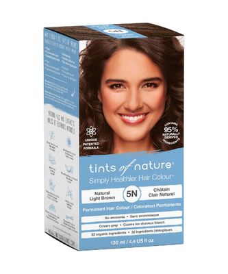 Tints of Nature 5N Natural Light Brown Permanent Hair Dye, Nourishes Hair and Covers Greys, Ammonia-Free, 130ml