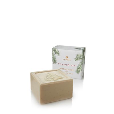 Thymes Frasier Fir Bar Soap - Pine Tree Scented Hand and Body Soap (5.5 oz)