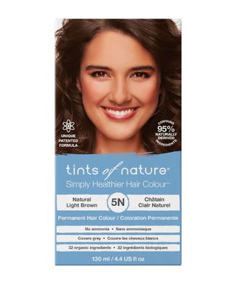 Tints of Nature 5N Natural Light Brown Permanent Hair Dye, Nourishes Hair and Covers Greys, Ammonia-Free, 130ml