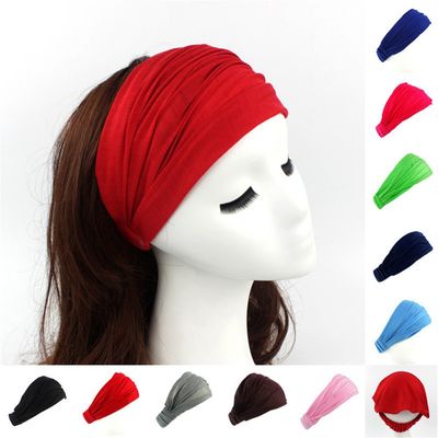 12 Pcs Ladies cotton Hairband Head Band Headband Wrap Neck Head Scarf Cap 2 in 1 Bandana