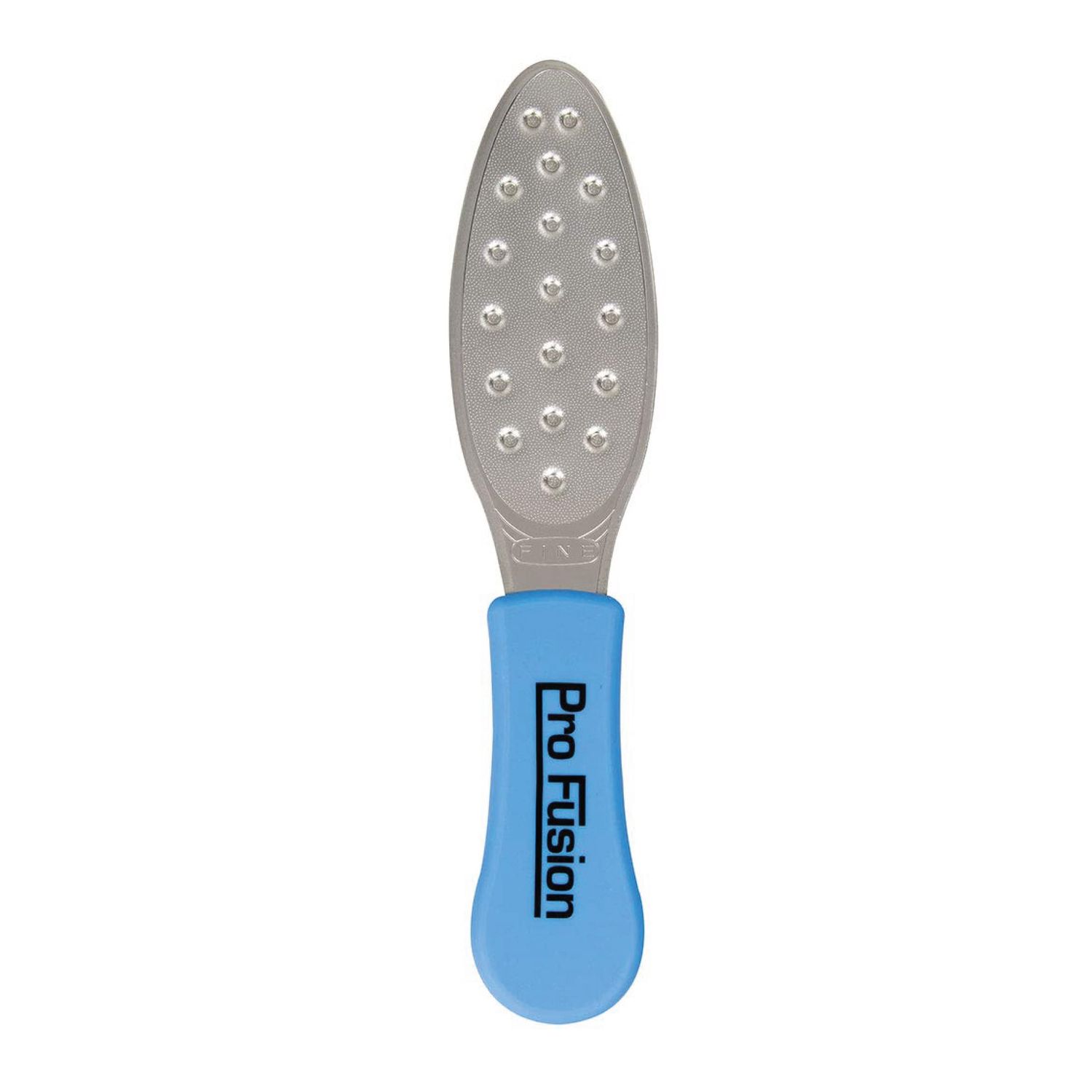 ForPro Pro Fusion Stainless Steel Pedi File - Coarse, Double-Sided Professional Quality - Blue Handle Pedicure File for Heels and Feet - 8.25 L