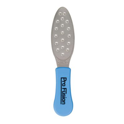 ForPro Pro Fusion Stainless Steel Pedi File - Coarse, Double-Sided Professional Quality - Blue Handle Pedicure File for Heels and Feet - 8.25 L