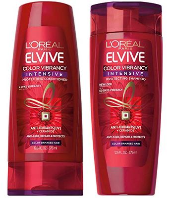 L&#39;Oreal Paris Elvive Color Vibrancy Protecting Shampoo and Conditioner Set, 12.6 Ounce Each