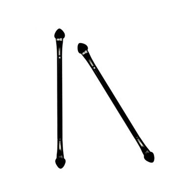 Professional Double Head Eyeshadow Brushes Cosmetic Tool - TygoMall 30 Pcs Disposable Dual Sides Eyeshadow Sponge Brushes Makeup Applicator, with 12 cm Long Handle, Black