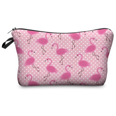Jom Tokoy Makeup Bag for Purse Pink Flamingo Cosmetic Bag Gifts (Flamingo)