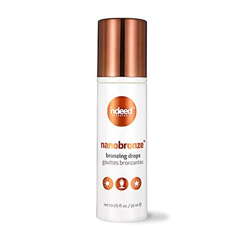Indeed Labs Nanobronze Drops - Get a sun-kissed glow without the sun! Bronzing drops with hyaluronic acid instantly bronze, blur, and hydrate skin. 30ml
