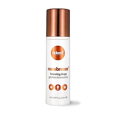 Indeed Labs Nanobronze Drops - Get a sun-kissed glow without the sun! Bronzing drops with hyaluronic acid instantly bronze, blur, and hydrate skin. 30ml