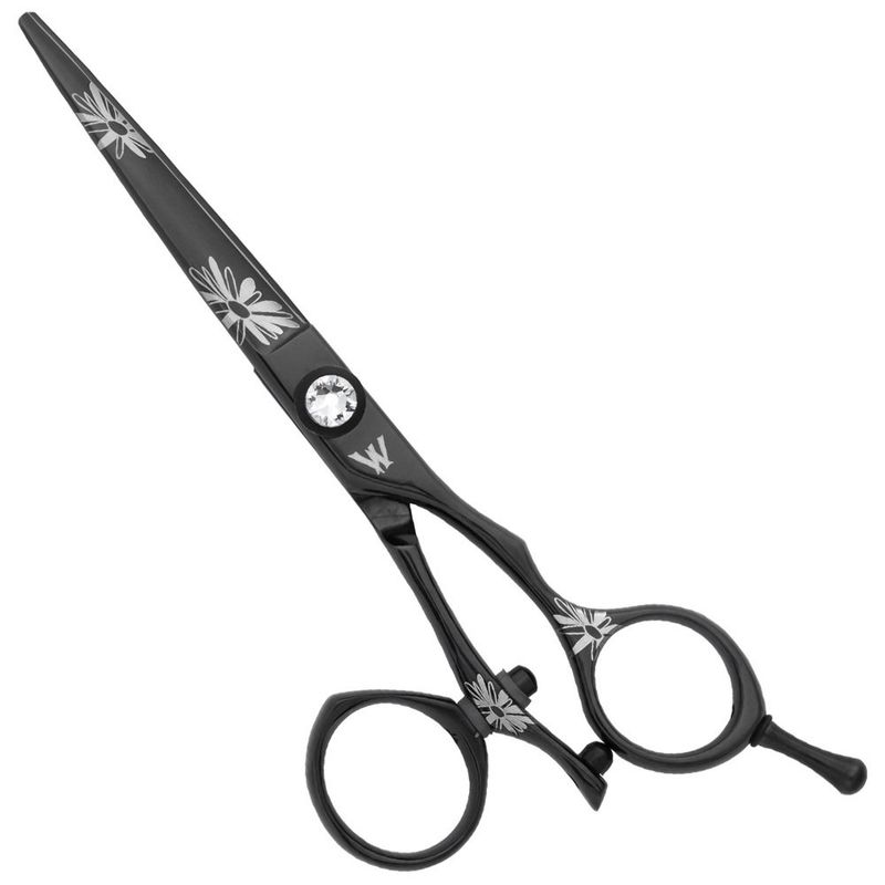 Washi Beauty - Black Daisy Swivel 5.5 Hair Cutting Titanium Shear/Scissor