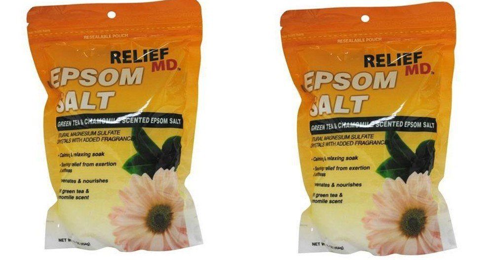 Relief Green Tea and Chamomile Epsom Salt, Pack of 2
